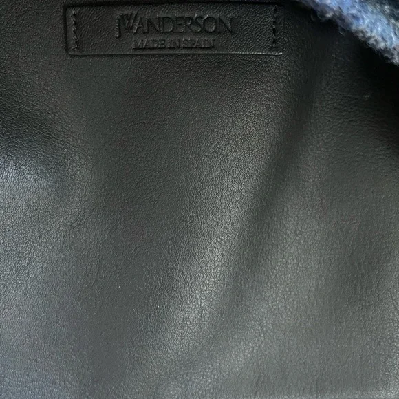 JW Anderson Harris Tweed Blue Plaid Women's Shoulder Bag - Picture 12 of 12